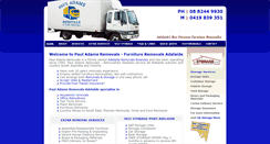 Desktop Screenshot of pauladamsremovals.com.au